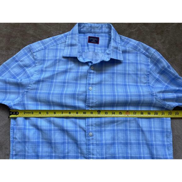 UNTUCKit Textured Long Sleeve Plaid Button Up Pinard Shirt Men’s Size Large - Picture 6 of 7